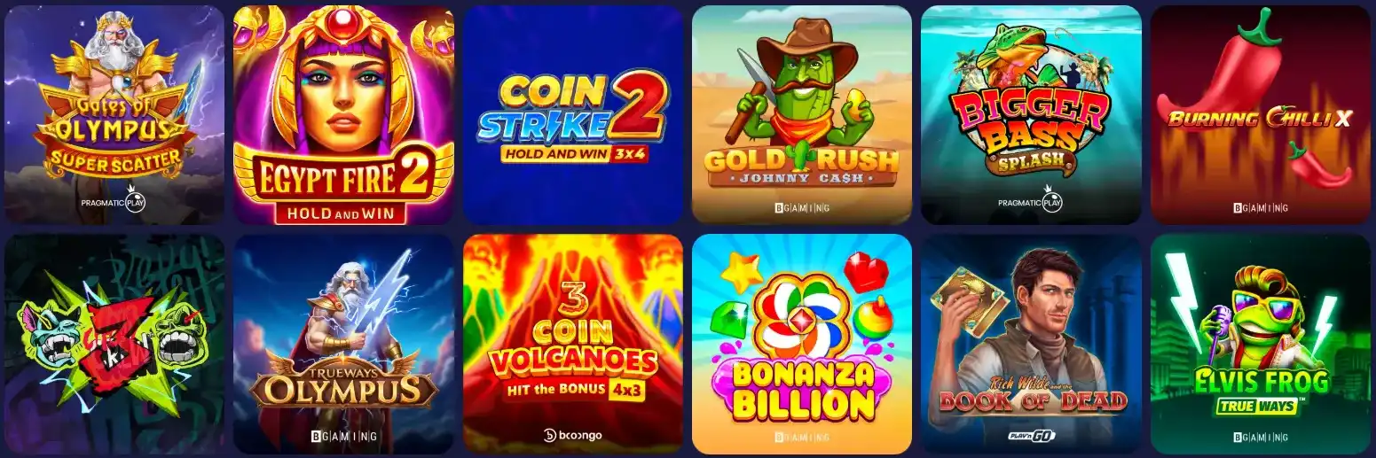 Gokkasten en slots bij Spinorhino casino